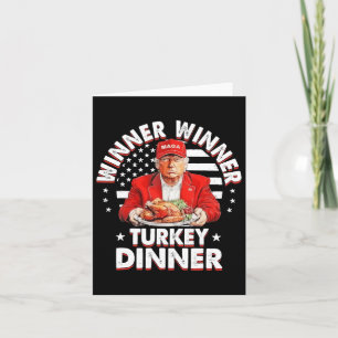 Carte Drole d'humour Trump Gagnant Gagnant Dîner de dind