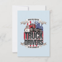 Drôle Dieu Créé Conducteurs de Camion Drapeau Amér