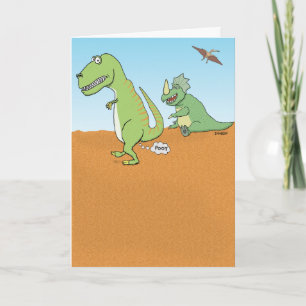 Carte Drôle Dinosaur Anniversaire du vieux panier