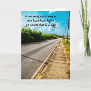 Carte Drôle dire Homme Conducteurs Combien de routes