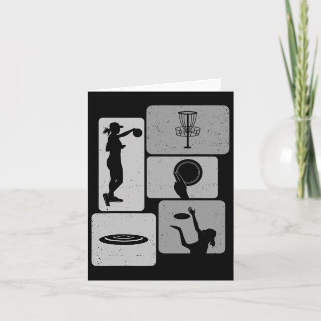 Carte Drôle Disque Golf Player Cool Flying Disk Sports E (Devant)