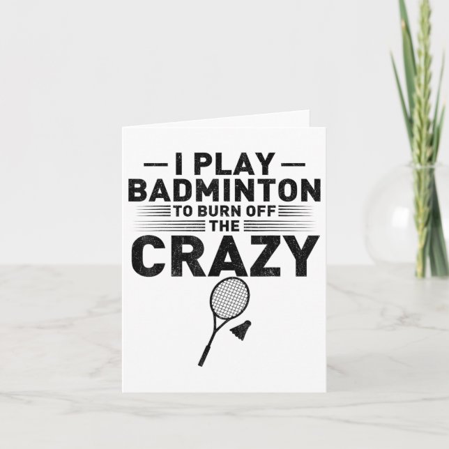 Carte Drôle Dit Pour Les Joueuses De Badminton Femmes Ho (Devant)
