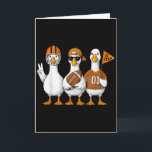 Carte Drôle d'oie idiote Canard Football Automne Match d<br><div class="desc">Drôle d'oie idiote Canard Football Jour de Match de Football d'Automne Cheer</div>