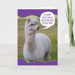 Carte Drôle Dolly Llama Anniversaire Sagesse