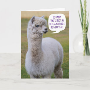 Carte Drôle Dolly Llama Anniversaire Sagesse