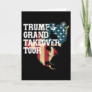 Carte Drôle Donald Trump Drapeau Américain Canada Groenl
