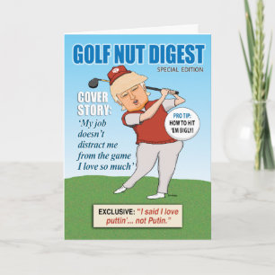 Carte Drôle Donald Trump Golf Nut Anniversaire