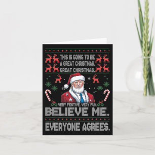 Carte Drôle Donald Trump Joyeux Noël Joyeux Pyjamas Ho