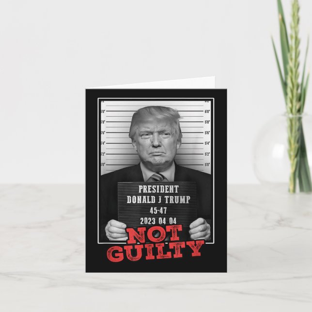 Carte Drôle Donald Trump Pas Coupable Tiré De Mug, Libre (Devant)