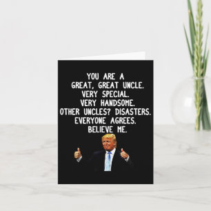 Carte Drôle Donald Trump Uncle Gag cadeau Unc conservate