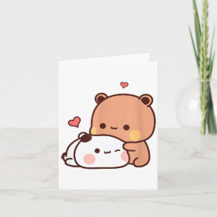 Carte Drôle Doux Kawaii Kp Ours Panda Câlin Couple Lo