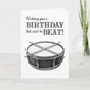 Carte Drôle Drummer Rockstar Snare Drum Rocker Anniversa