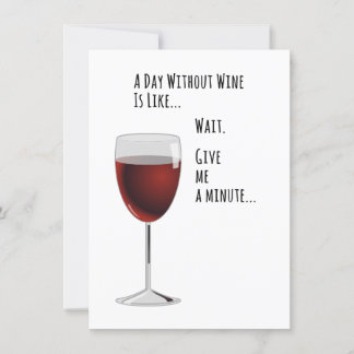 Carte drôle d'une journée sans vin