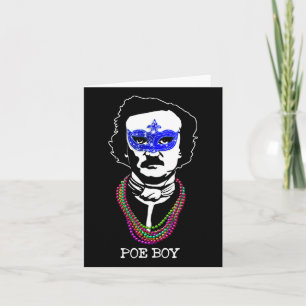 Carte Drôle Edgar Allan Poe Mardi Gras Mashup 1