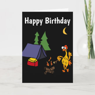 Carte Drôle en caoutchouc Poulet de Poulet de Camping Ca