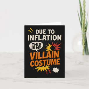 Carte Drôle en raison de l'inflation c'est mon Halloween