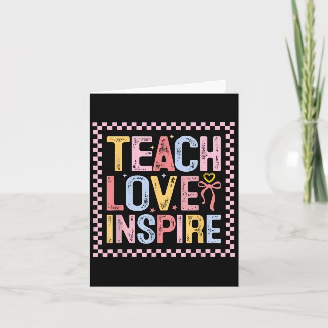 Carte Drôle Enseigner Amour Inspirer Enseignant Premier  (Devant)