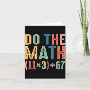 Carte Drôle équation mathématique scolaire 100 jours Fai