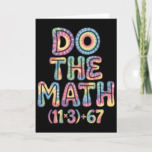 Carte Drôle équation mathématique scolaire de 100 jours