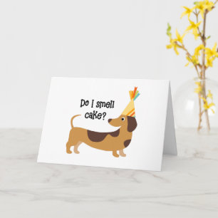 Carte Drôle Est-Ce Que Je Sens Gâteau Chien D'Anniversai
