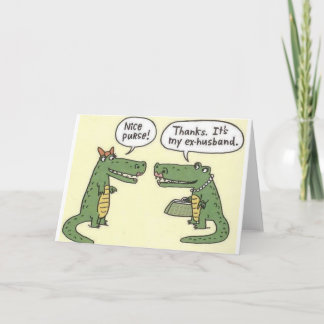 Carte Drôle Ex Mari Alligator Purge