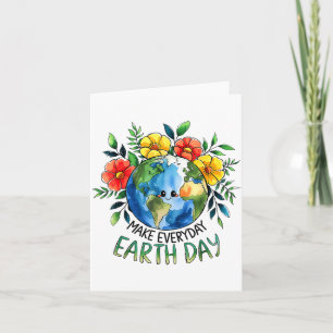 Carte Drôle faire jour de la Terre tous les jours Mignon