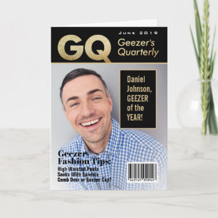 Carte Drôle Fake Geezers Magazine Couverture photo