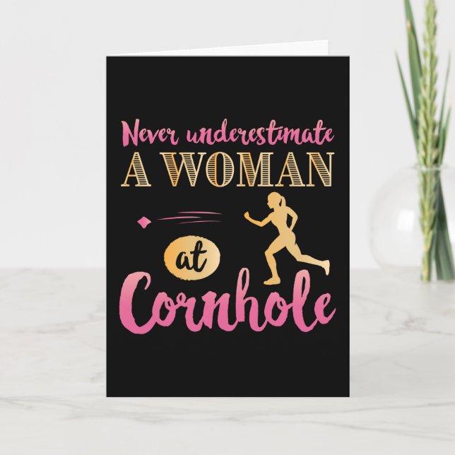 Carte Drôle Femme Cornhole Anniversaire Cadeau Maman (Devant)