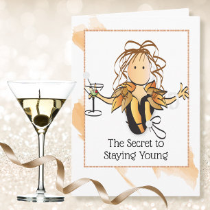 Carte Drôle Femme Snarky Cartoon pour son anniversaire