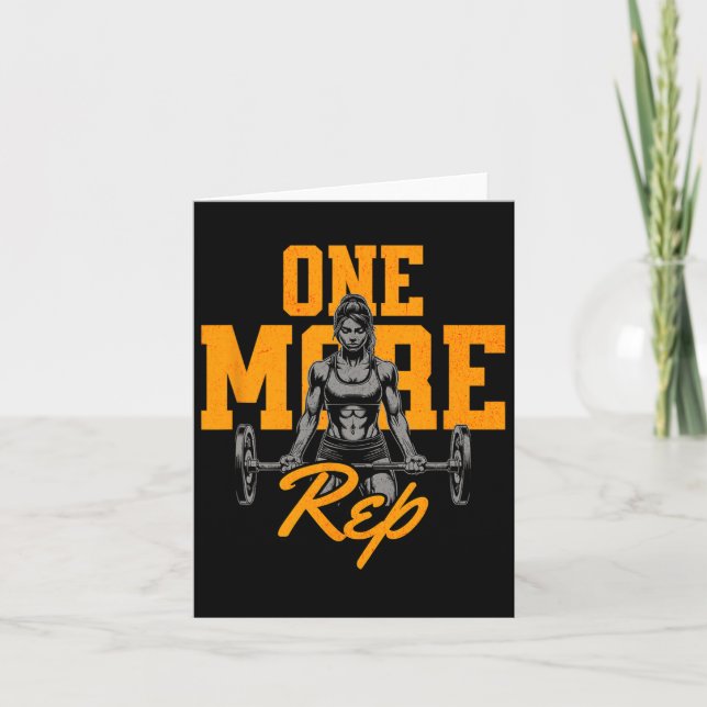 Carte Drôle Femmes Poids Reps Bodybuilding Musc (Devant)