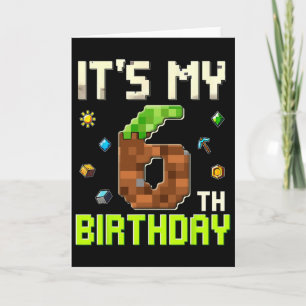 Carte Drôle garçon d'anniversaire C'est mon 6ème anniver