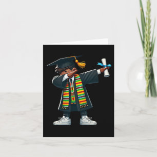 Carte Drôle Garçons Diplômé Dabbing Black Histo
