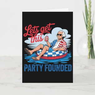 Carte Drôle George Washington 4 juillet fête au bord de