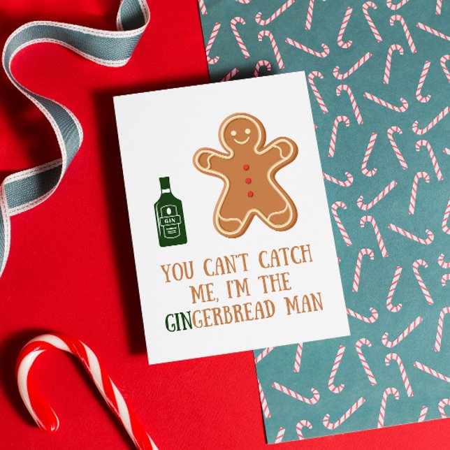 Carte Drôle Gingerbread Homme Noël (Créateur téléchargé)
