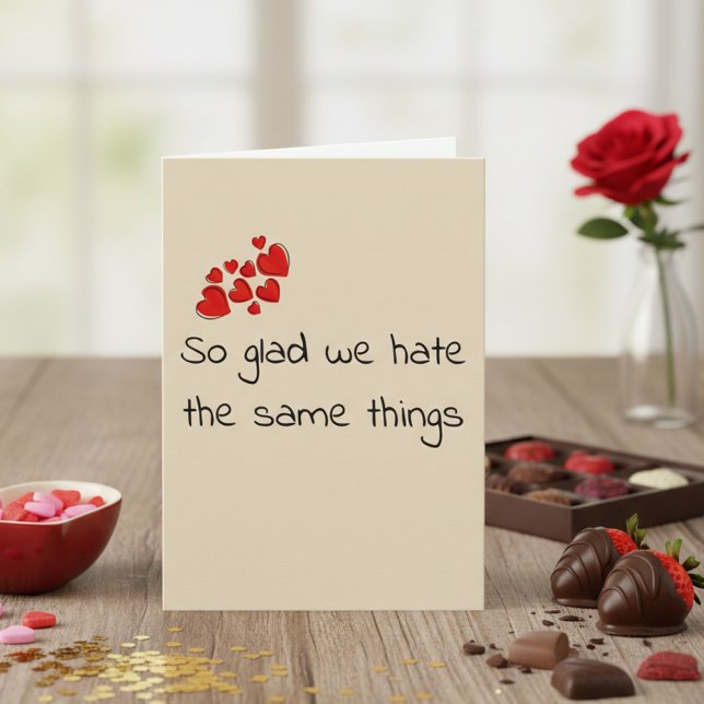 Carte Drôle Glad nous haïssons les mêmes choses Saint Va (Créateur téléchargé)