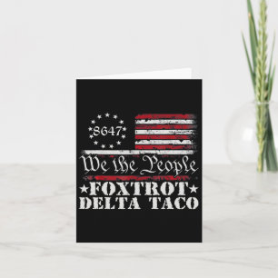 Carte Drôle Go Taco Chemise Foxtrot Delta Taco 3