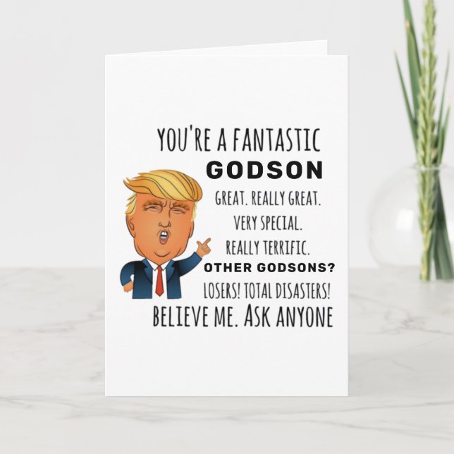 Carte Drôle Godson Birthday Meilleur cadeau (Devant)