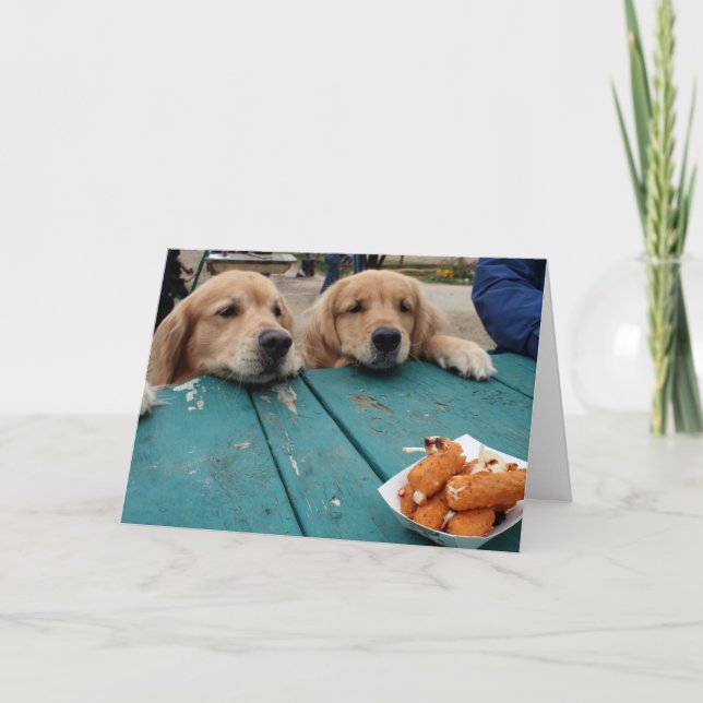 Carte Drôle Golden Retriever Chiens Voeux d'anniversaire (Devant)