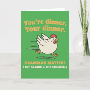 Carte Drôle Grammaire Vous êtes Dîner Votre Dîner Gramma