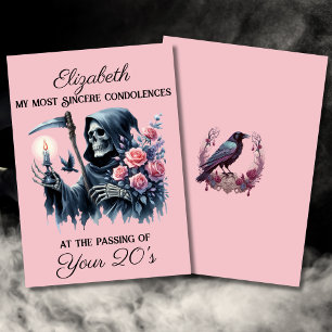 Carte Drôle Grande Faucheuse Mort à ma jeunesse 30e anni