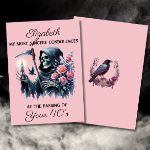 Carte Drôle Grande Faucheuse Mort à ma jeunesse 50e anni