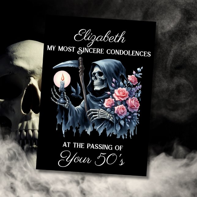 Carte Drôle Grande Faucheuse Mort à ma jeunesse 60e anni (Créateur téléchargé)