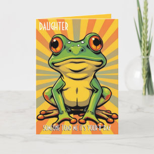 Carte Drôle Grenouille Toad Croak fille Joyeux anniversa
