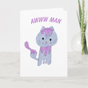 Carte Drôle Grump Cat Cartoon Anniversaire Merci
