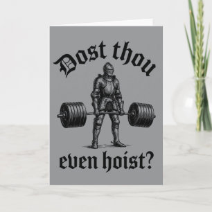 Carte Drôle Gym Ami Tu Soulèves Même Médiéval