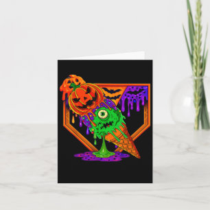 Carte Drôle Halloween Baseball Ice Cream Drip Garçons Fi