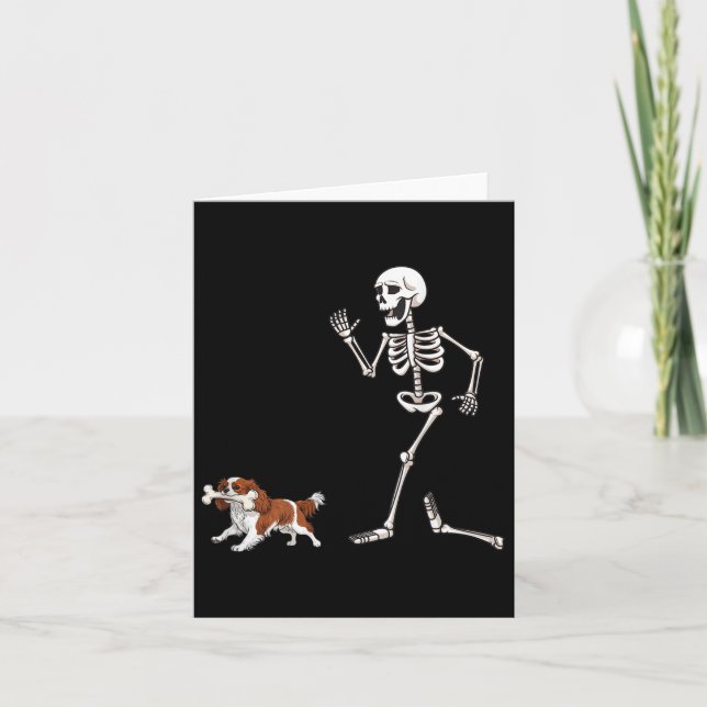 Carte Drôle Halloween Cavalier Roi Charles Spaniel Et (Devant)
