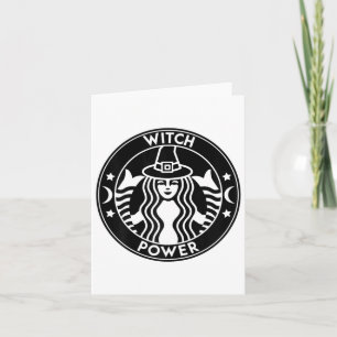 Carte Drôle Halloween Costume sorcière puissance chute c