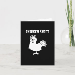 Carte Drôle Halloween Fantôme Fiche produit Pun Poulet