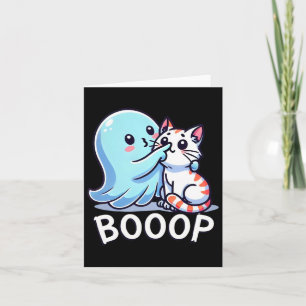 Carte Drôle Halloween Ghost Cute Cat Boop Easy Lazy Coût